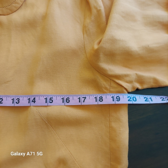 Vintage Larry Levine Orange Linen Blend Cropped 3/4 Sleeve Jacket Sz M - Picture 17 of 17